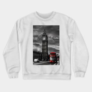 London Big Ben with Red Bud Crewneck Sweatshirt